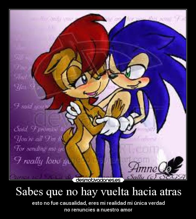 carteles sonic sally acorn sonally desmotivaciones