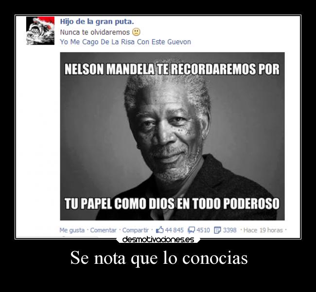 Se nota que lo conocias - 