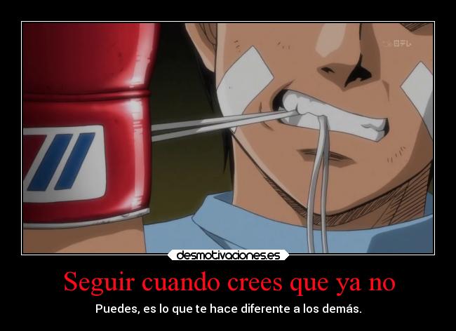 carteles anime ippo hajime seguir cuando puedes darlo todo diferencia que hace mejor desmotivaciones