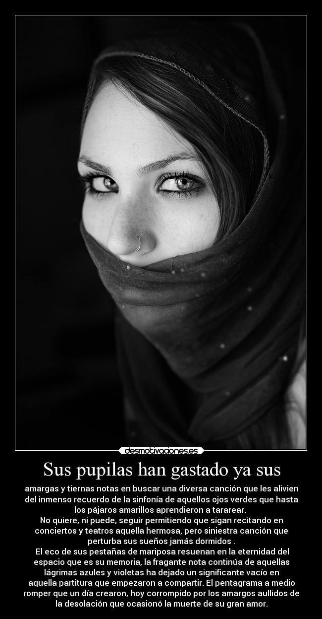 Sus pupilas han gastado ya sus - 