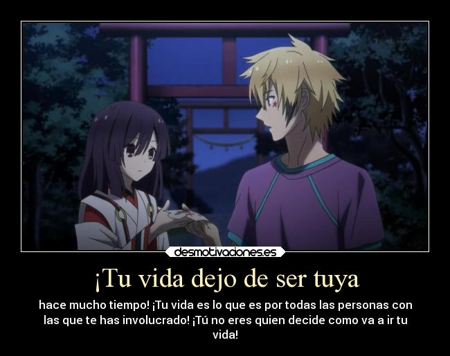 carteles vida anime tokyo ravens frase harutora vida personas involucradas decidir por donde desmotivaciones