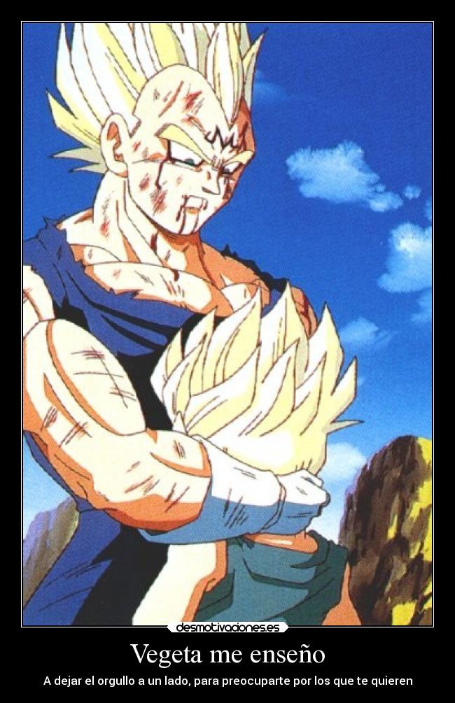 Vegeta me enseño - A dejar el orgullo a un lado, para preocuparte por los que te quieren