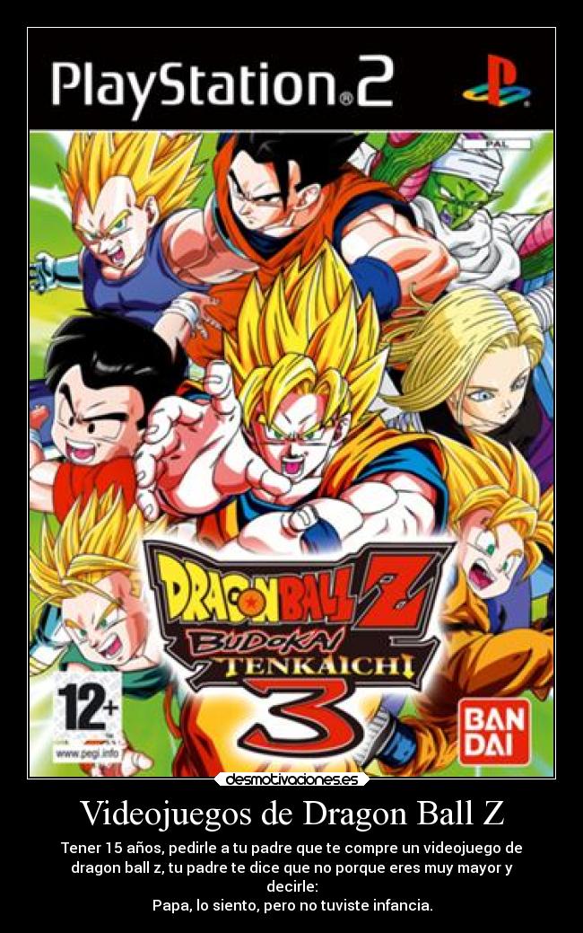 carteles videojuegos videojuegos dragon ball desmotivaciones