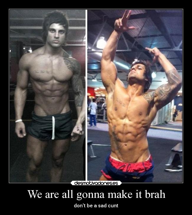 carteles zyzz waiting the other side fuark mirin rip desmotivaciones