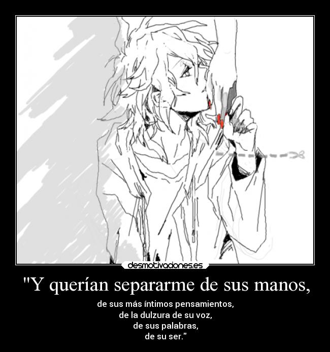 carteles manga blackandwhite red shoujo separar manos hands desmotivaciones