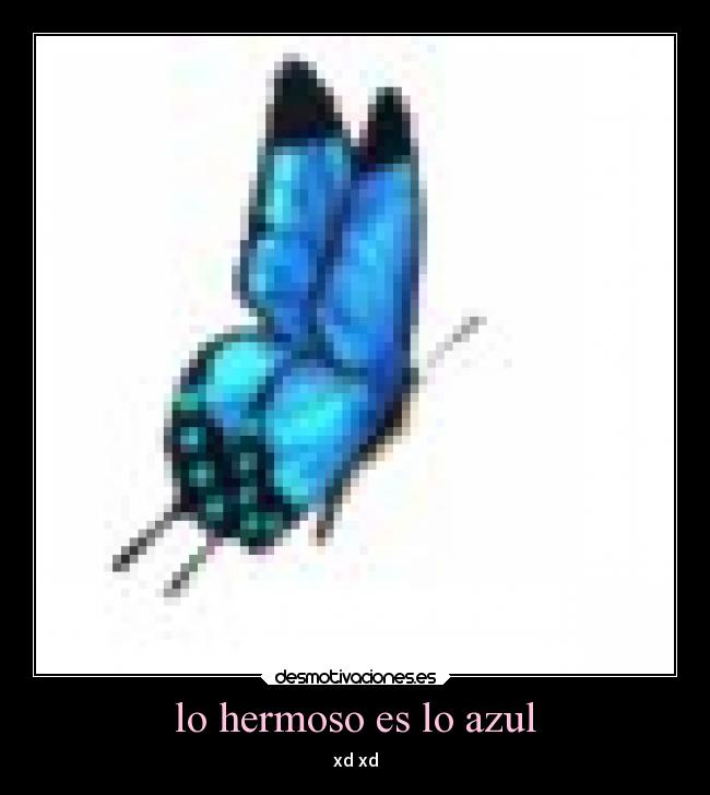 lo hermoso es lo azul -