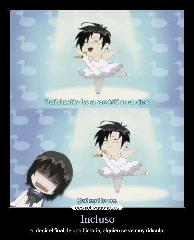 carteles amigos anime devilbrigade monochrome factor kou aya final cuento ridiculo desmotivaciones