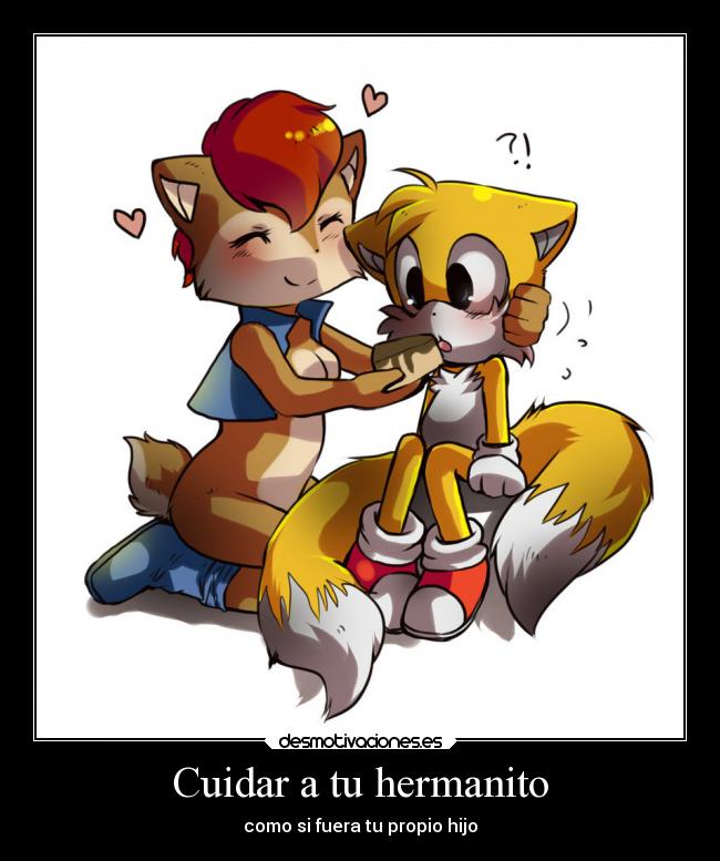 carteles amigos sally acorn miles tails prower desmotivaciones