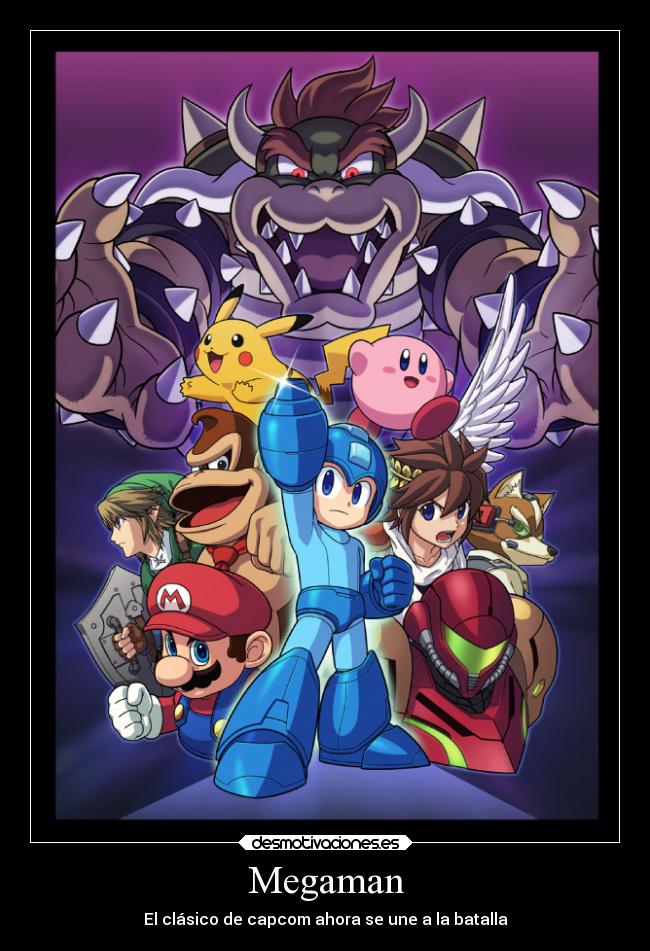 carteles amistad infancia videojuegos super smash bros brawl megaman desmotivaciones