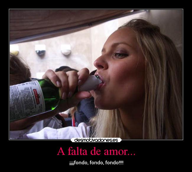 A falta de amor... -