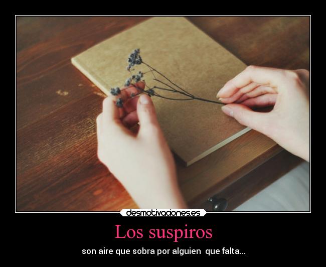 Los suspiros - son aire que sobra por alguien que falta...