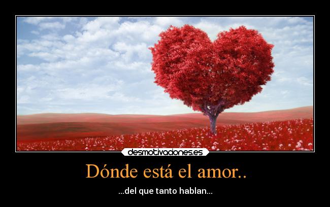 Dónde está el amor.. - ...del que tanto hablan...