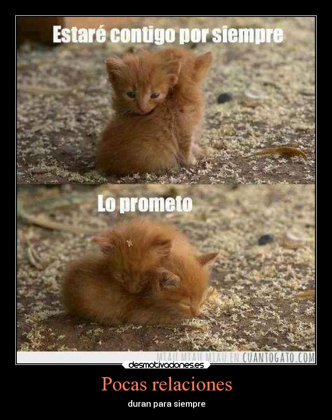 Pocas relaciones - duran para siempre