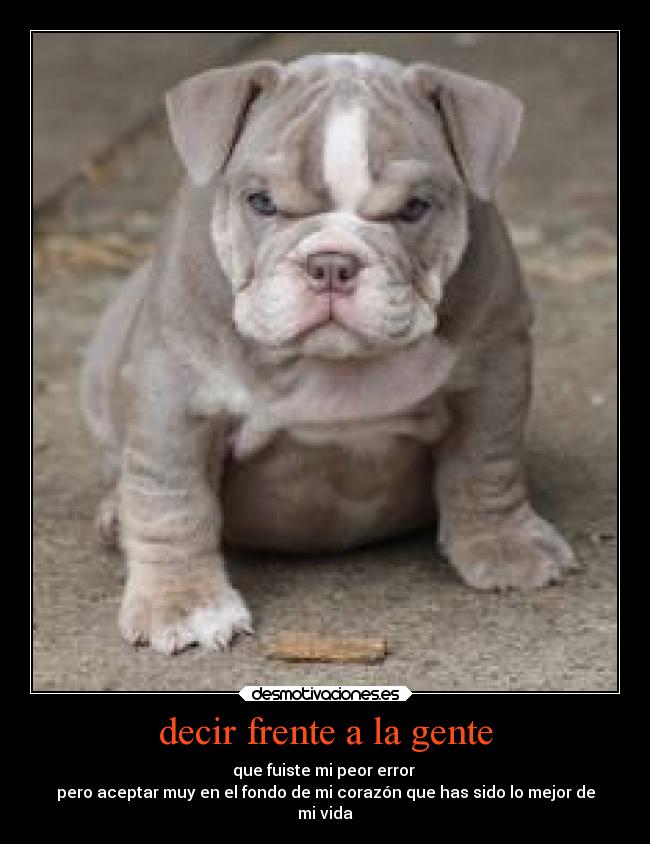 decir frente a la gente -