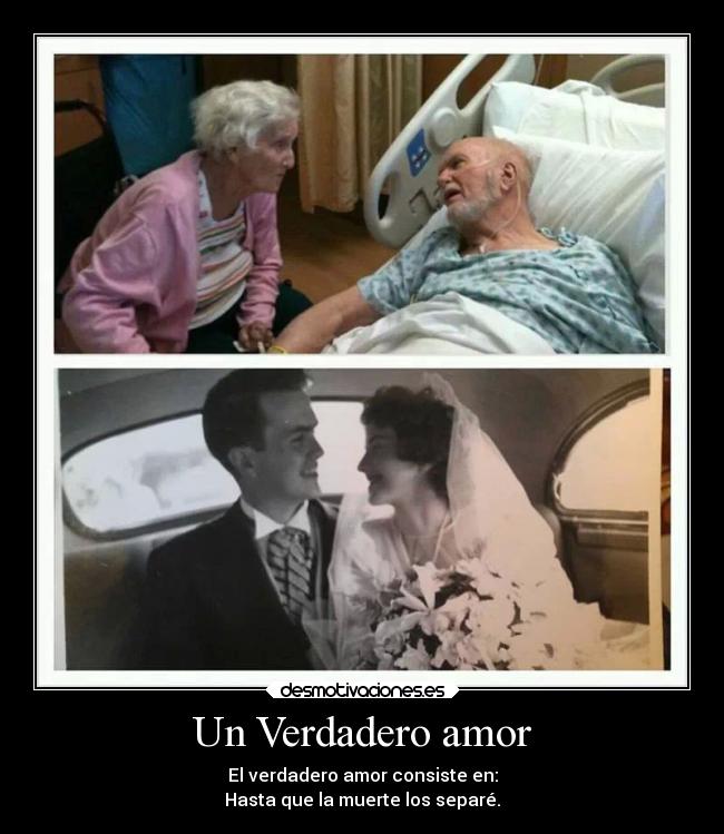 Un Verdadero amor - El verdadero amor consiste en:
Hasta que la muerte los separé.