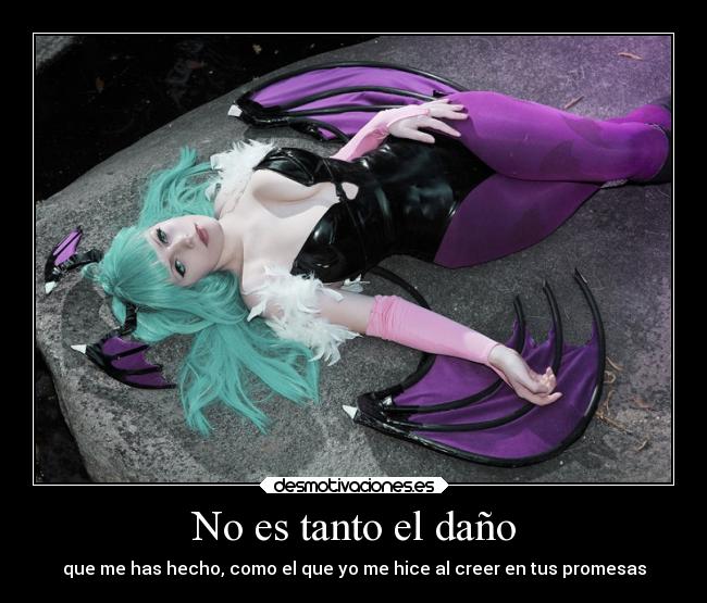 No es tanto el daño - que me has hecho, como el que yo me hice al creer en tus promesas