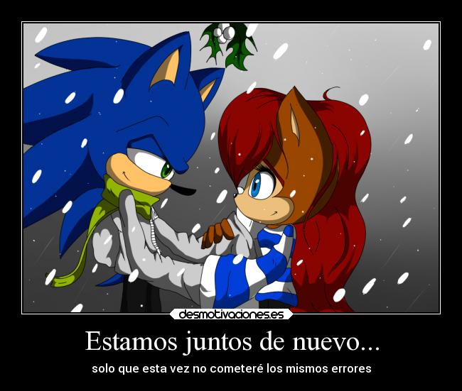 carteles amor sonic sally acorn sonally desmotivaciones