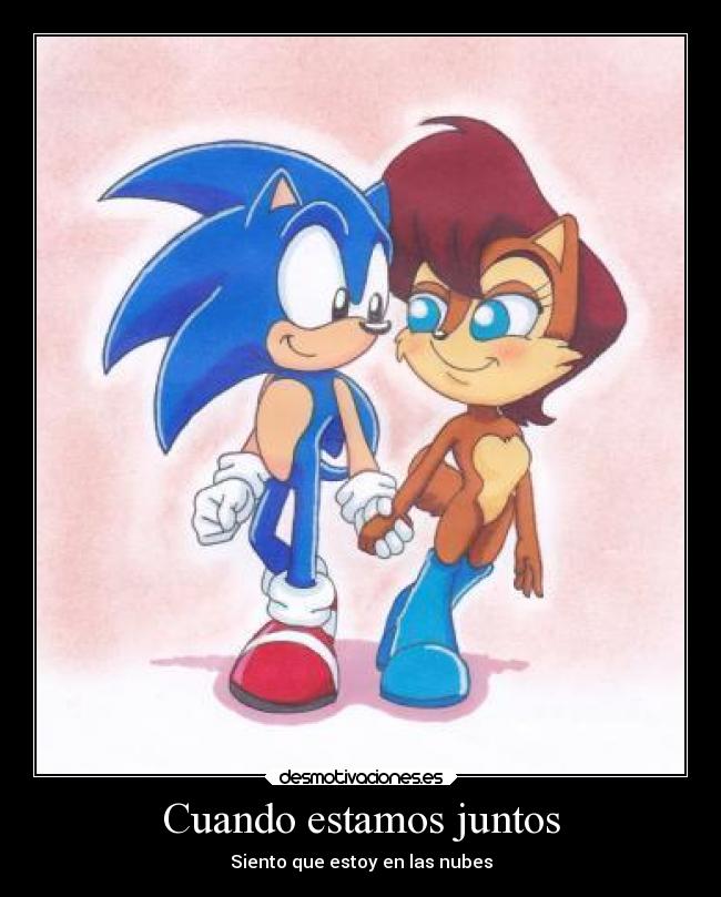 carteles amor sonic sally acorn sonally desmotivaciones