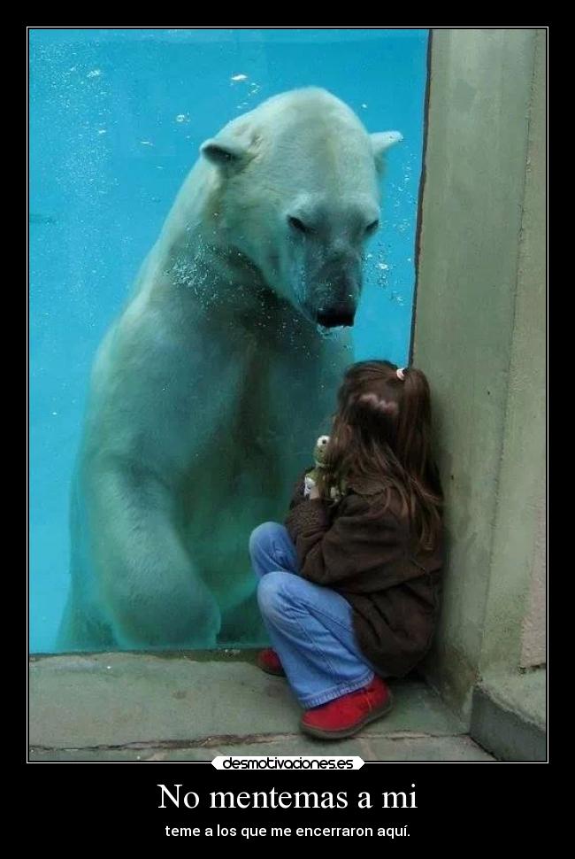 No mentemas a mi - teme a los que me encerraron aquí.