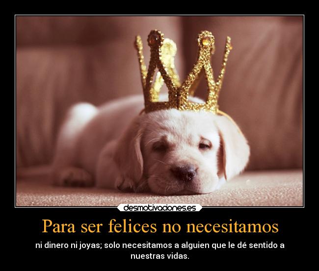 Para ser felices no necesitamos - 