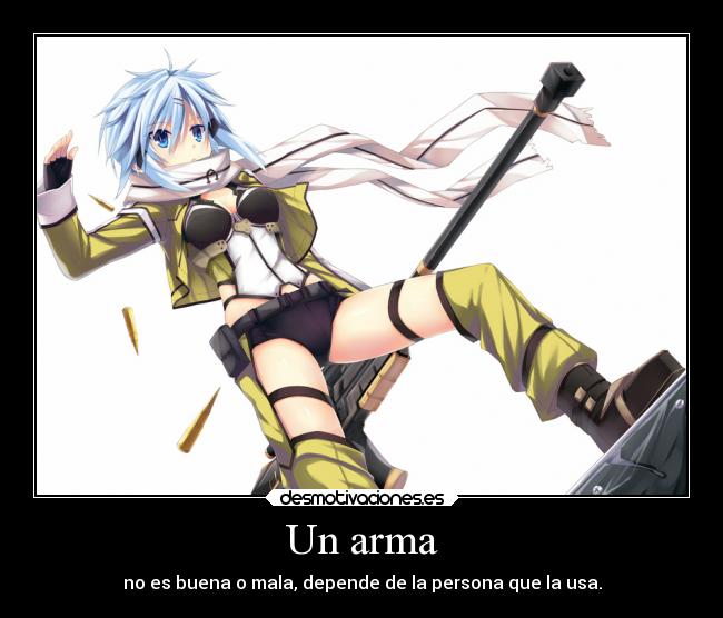 carteles anime gun gale online asada shinon sinon desmotivaciones