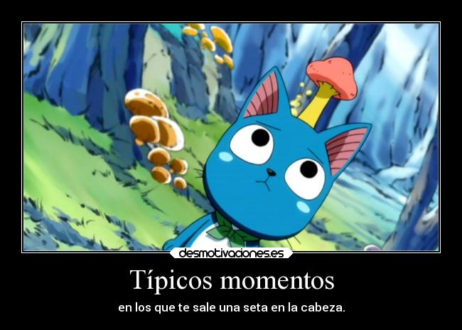 carteles anime happy fairy tail seta cabeza tipicos momentos desmotivaciones