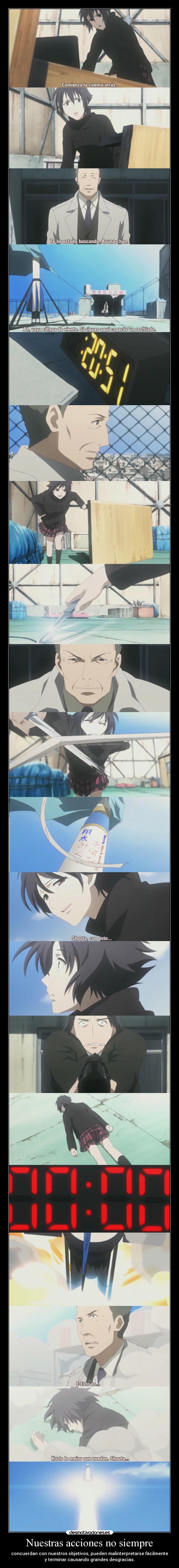 Nuestras acciones no siempre -