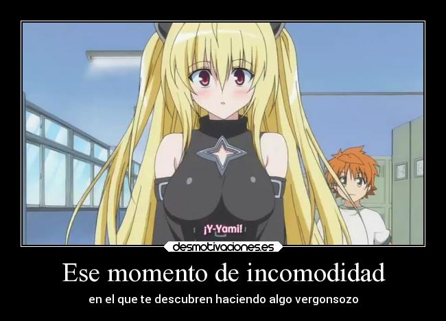 carteles anime toloveru konjiki yami rito yuuki lala satalin deviluke momo nana desmotivaciones
