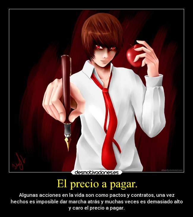 El precio a pagar. - 