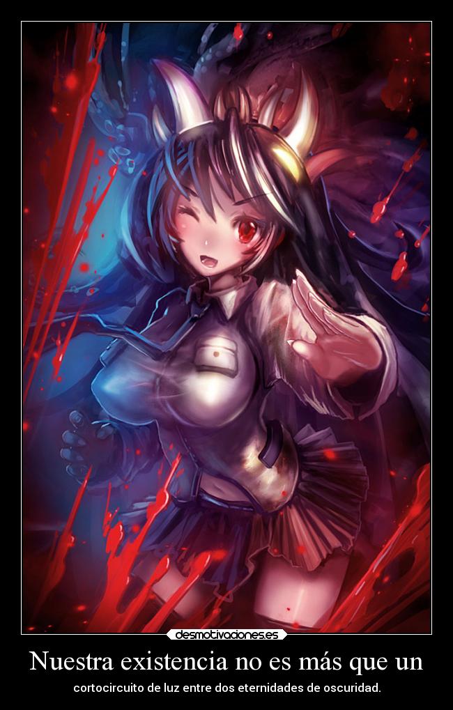 Nuestra existencia no es más que un - cortocircuito de luz entre dos eternidades de oscuridad.