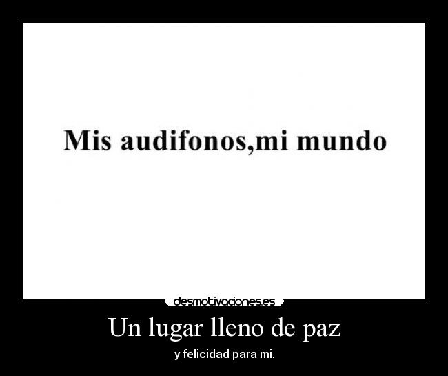 Un lugar lleno de paz -