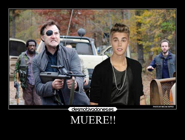 carteles arte matar bieber desmotivaciones