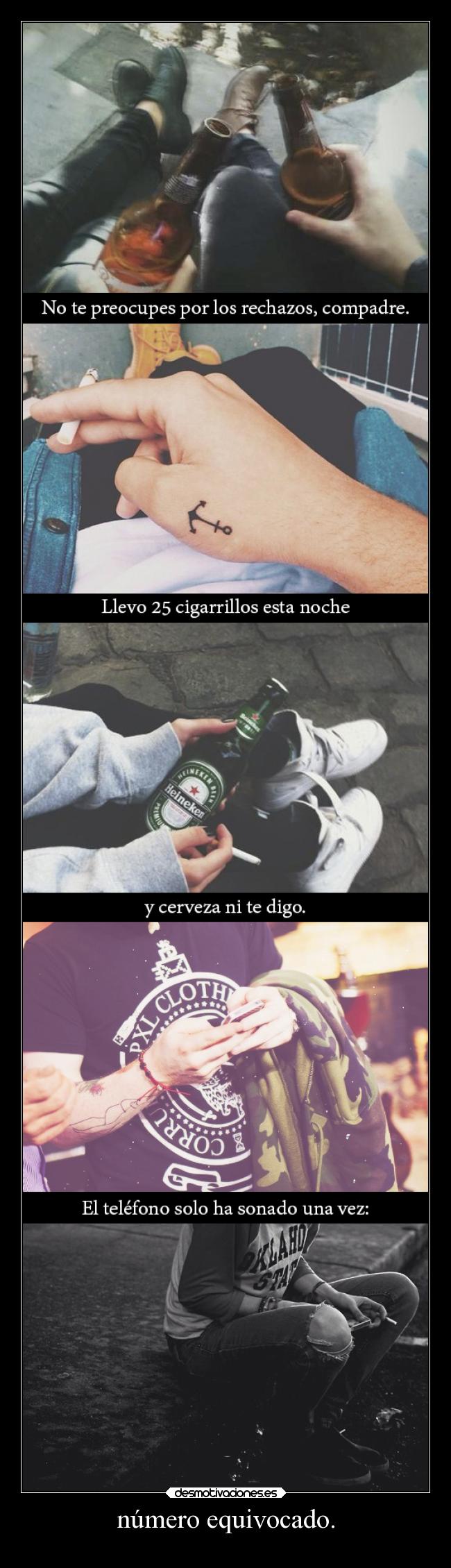 número equivocado. -