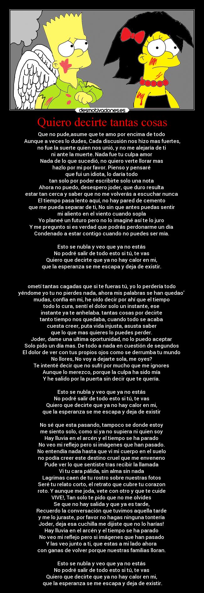 Quiero decirte tantas cosas -