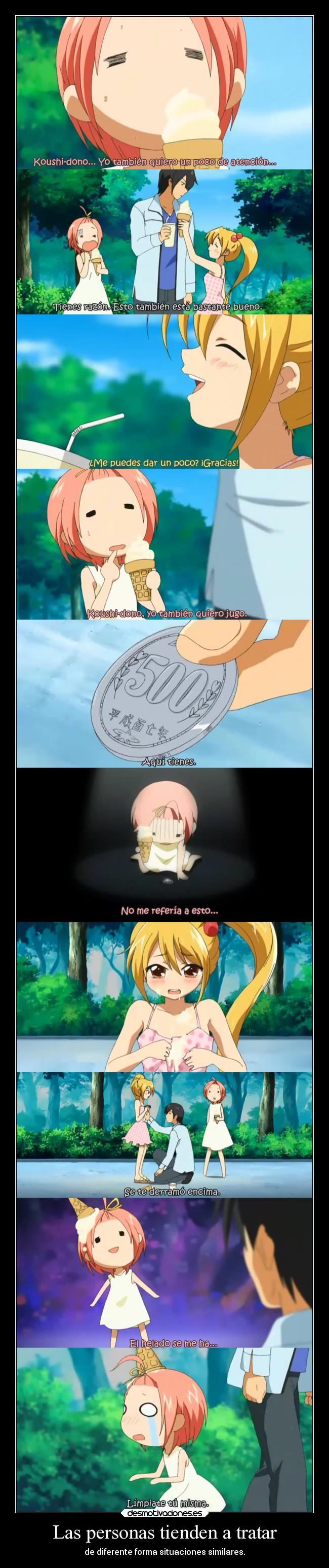 Las personas tienden a tratar -