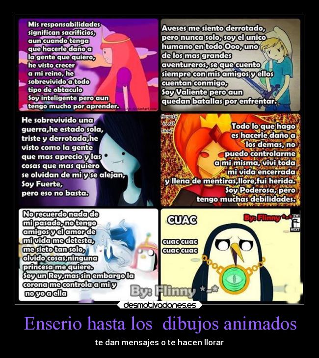 Enserio hasta los dibujos animados - te dan mensajes o te hacen llorar