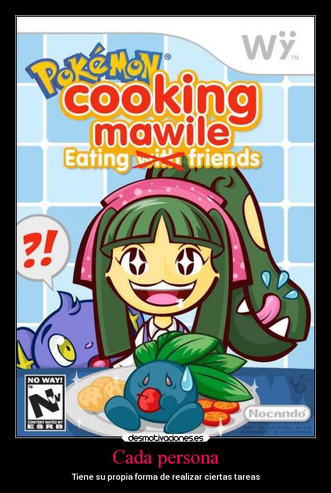 carteles amigos pokemon cooking mawile deborar carnivoro comer con los realizar tareas cocinar forma lll desmotivaciones