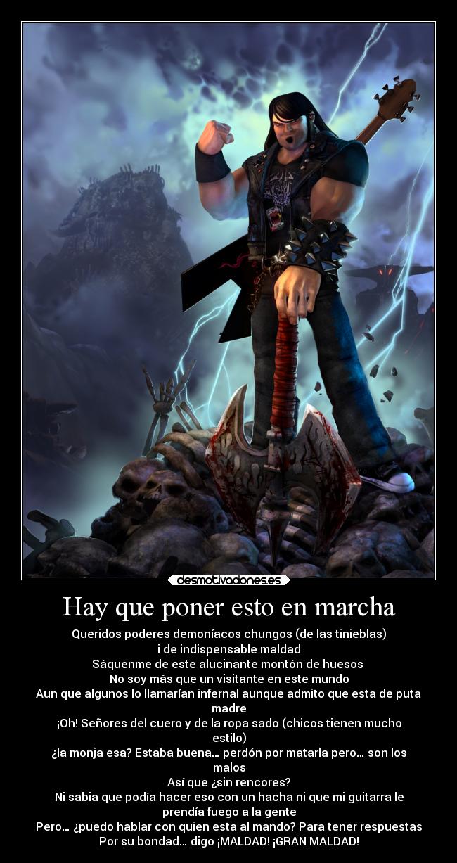 carteles amigos videojuegos brutal legend eddie riggs desmotivaciones