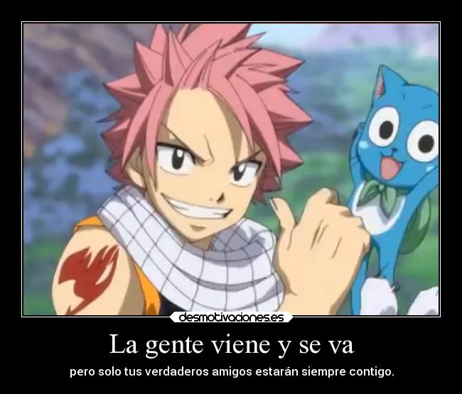 carteles amistad anime fairy tail natsu theinmortals raptorhunters desmotivaciones