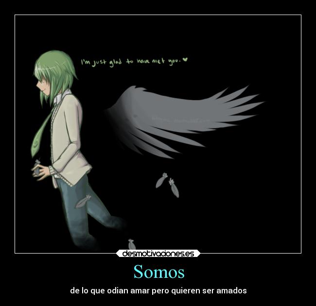 Somos - de lo que odian amar pero quieren ser amados