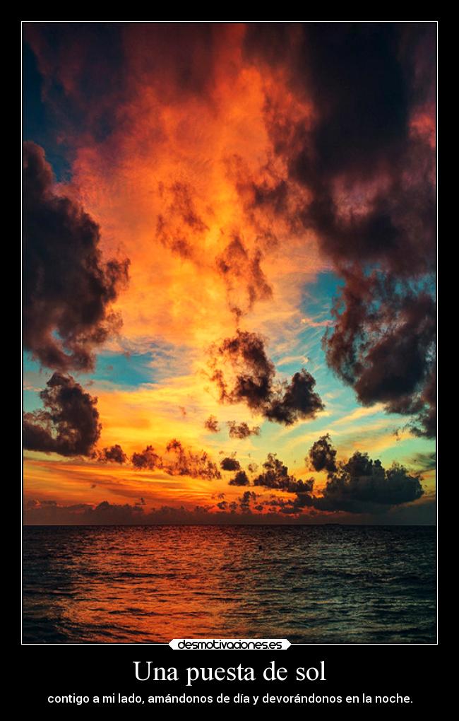 Una puesta de sol -