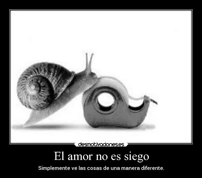 El amor no es siego - Simplemente ve las cosas de una manera diferente.