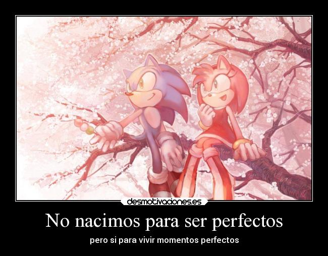 No nacimos para ser perfectos - pero si para vivir momentos perfectos