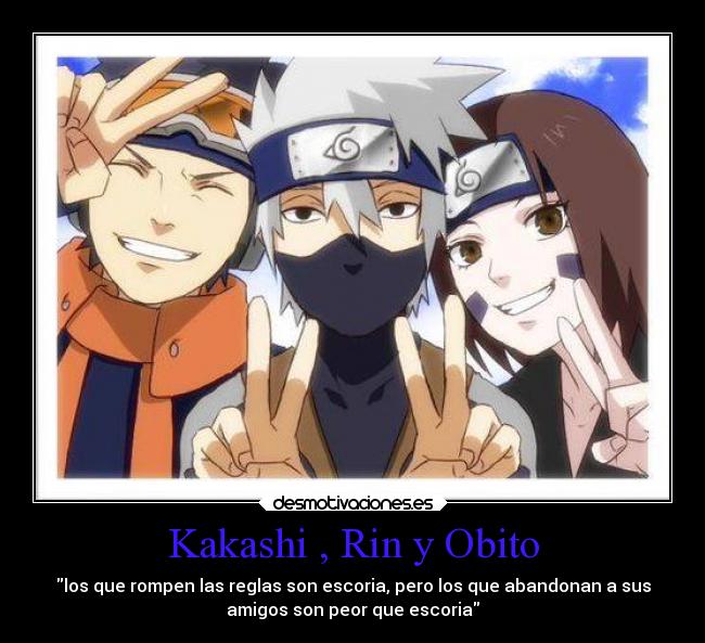 Kakashi , Rin y Obito -