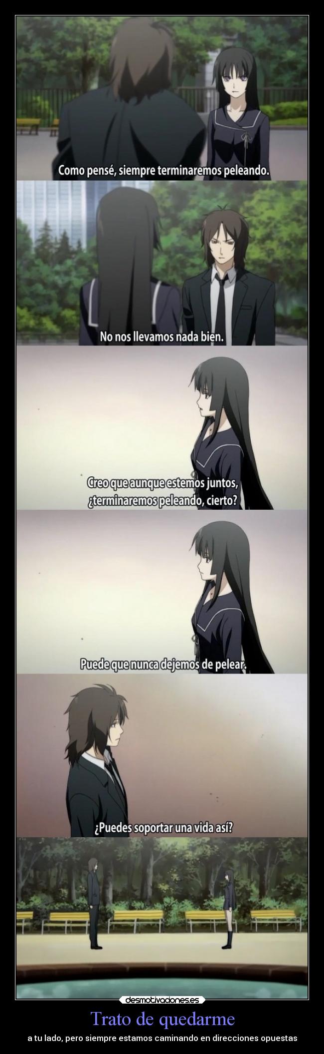 carteles anime amor caminar direccion opuesta desmotivaciones