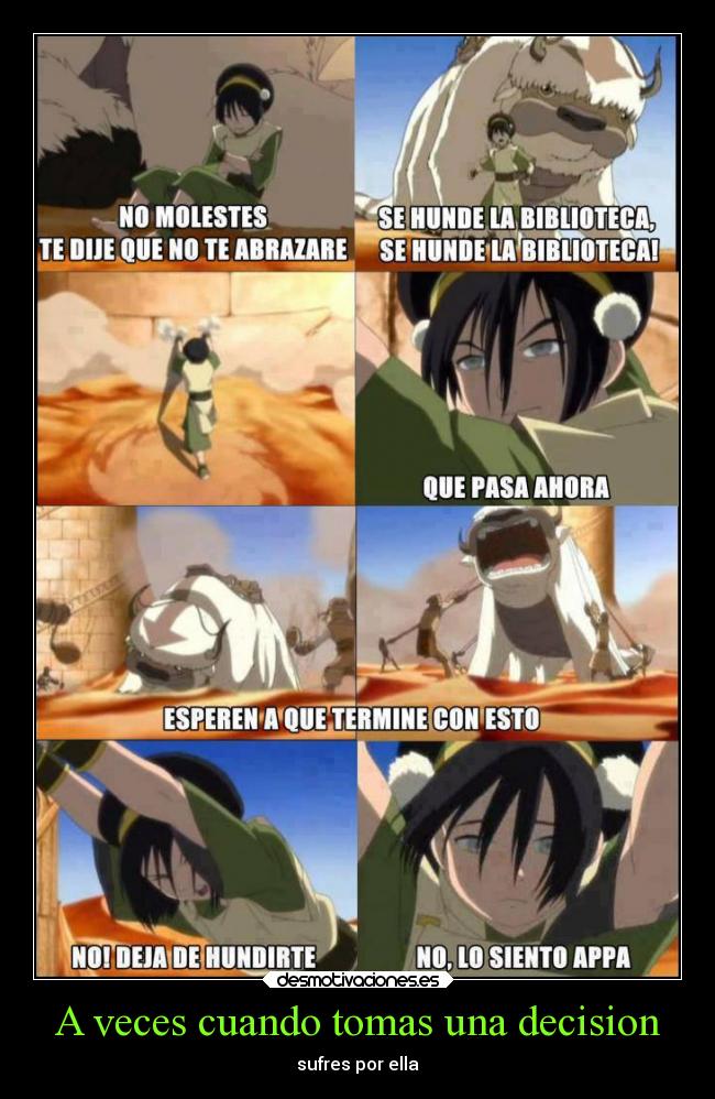 carteles anime avatar todd america caricatura enserio llore con apa desmotivaciones