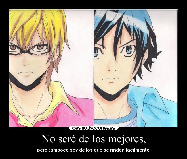carteles anime bakuman ashirogimuto7174 mashiro takagi progresar rendirse desmotivaciones