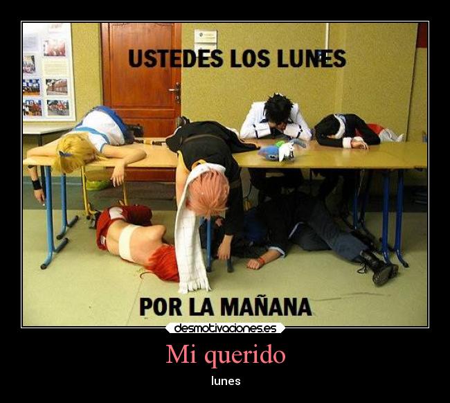 carteles anime cosplay fairy tail natsu erza gray lunes desmotivaciones