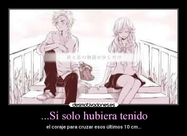 ...Si solo hubiera tenido - el coraje para cruzar esos últimos 10 cm...