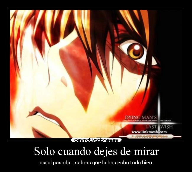 Solo cuando dejes de mirar -